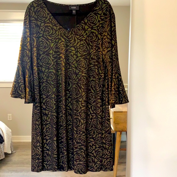 msk black and gold dress